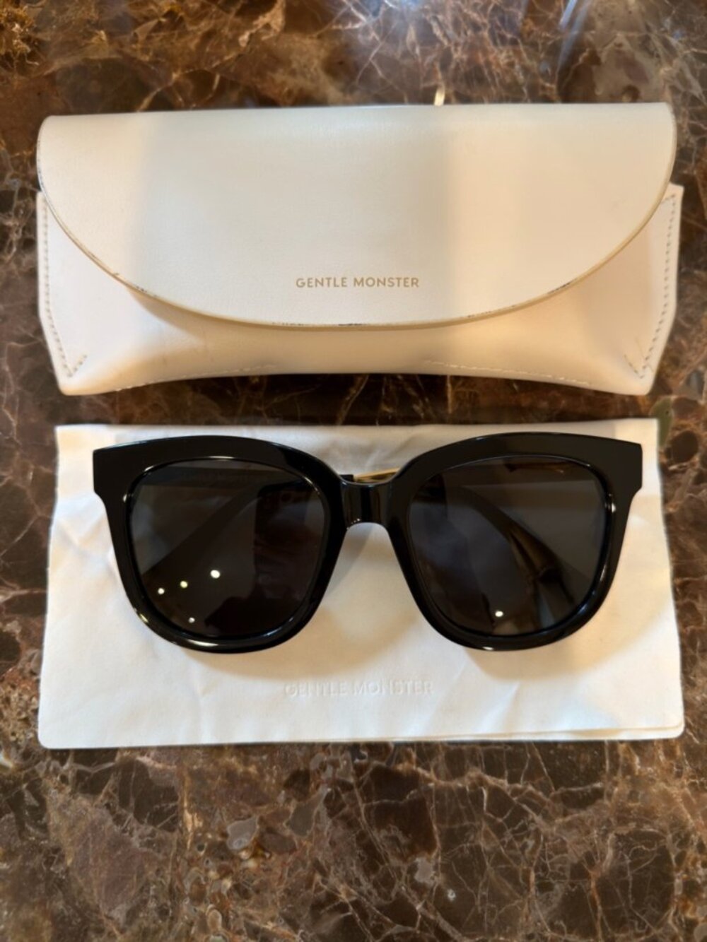 GENTLE MONSTER Chic Black V-frame Sunglasses